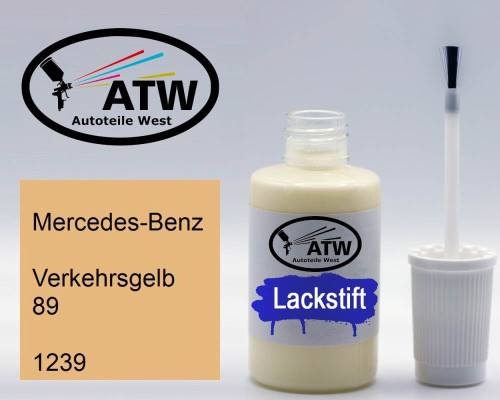 Mercedes-Benz, Verkehrsgelb 89, 1239: 20ml Lackstift, von ATW Autoteile West.